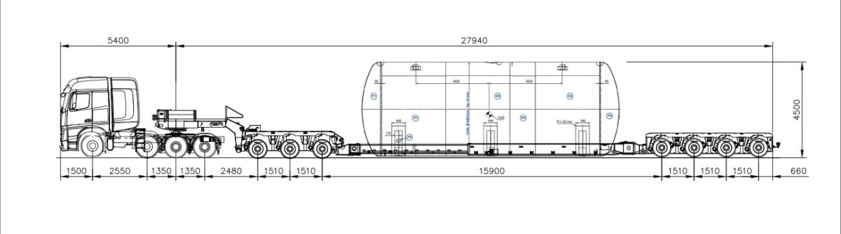 KB-system-en-3+4-rallonge-13m-et-5CM-du-sol Transport KTX - Transport exceptionnel camion remorque